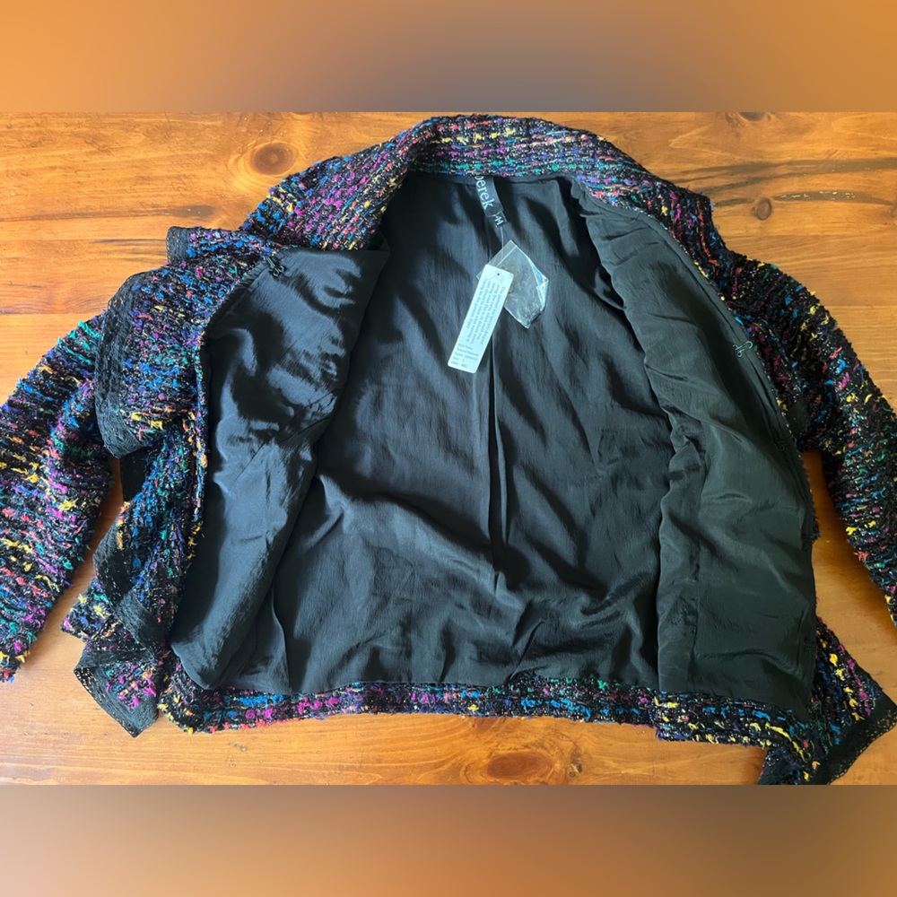 Berek NWT Colorful Ruffled Jacket SZ L - Picture 6 of 9
